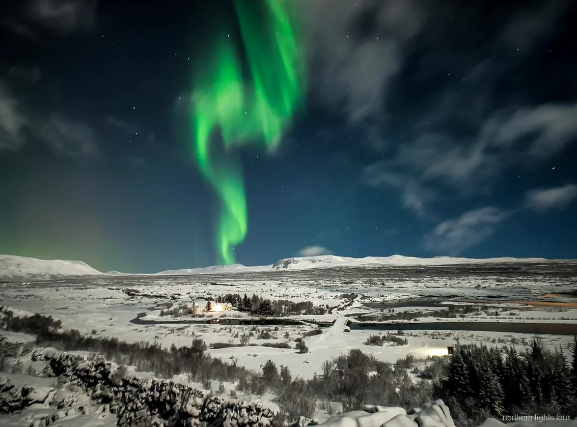 Dark-sky viewing spot near Reykjavik used on the premium Northern Lights tour