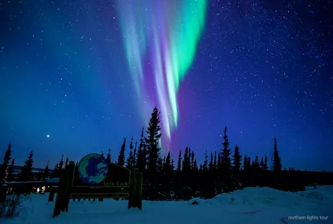Vistas do rio Yukon ao longo da Dalton Highway no tour do Círculo Polar Ártico em Fairbanks