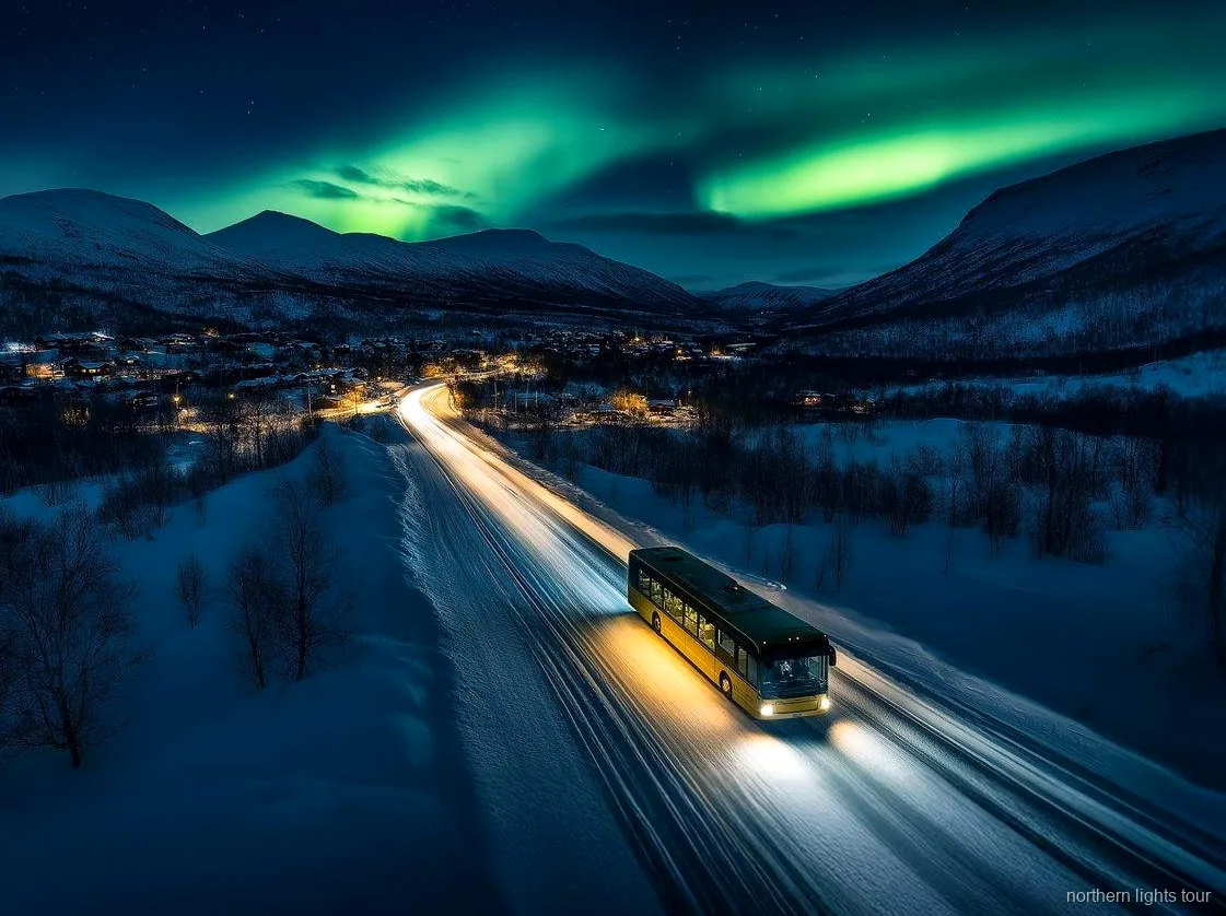 Noorderlicht vastgelegd tijdens de Tromsø noorderlicht safari tour